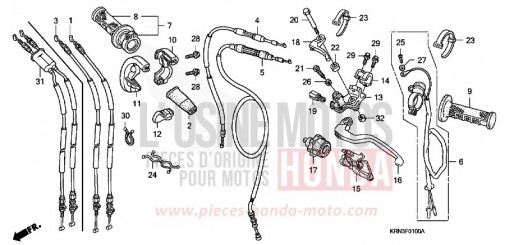 HANDLE LEVER/SWITCH/CABLE CRF250R9 de 2009